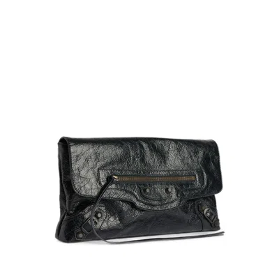 Balenciaga Le City Clutch Bag In Black