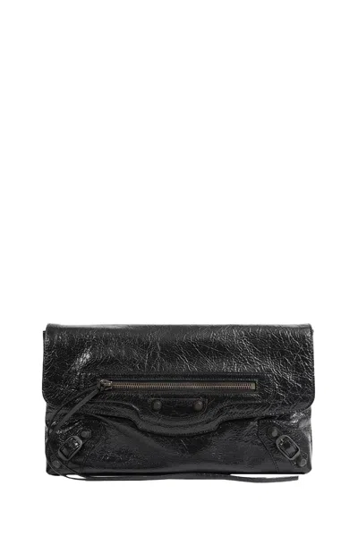 Balenciaga Le City Clutch In Black