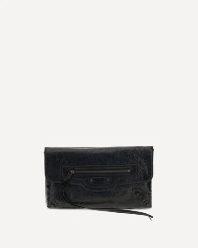 Balenciaga Le City Clutch In Lambskin In Black