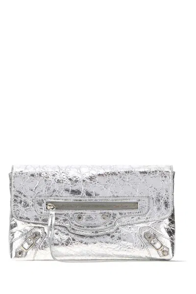 Balenciaga Le City Clutch S In Silver