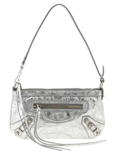 Balenciaga 'le City' Clutch In Silver