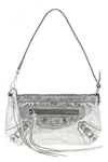 Balenciaga Urban Chic Clutch Bag Adjustable Strap In Silver