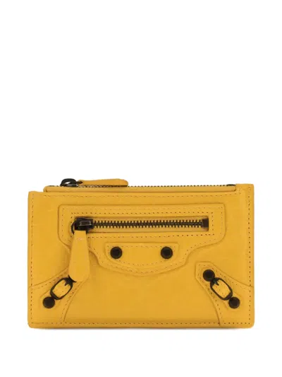Balenciaga Le City Coin And Card Holder In Yellow