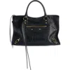 Balenciaga Medium Le City Crocodile-embossed Top-handle Tote Bag In Black