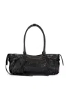 Balenciaga Shoulder Bag Le City East-west In Lambskin. In Black