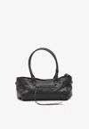 Balenciaga Le City East West Grained Leather Shoulder Bag In Black