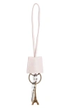 Balenciaga Le City Eiffel Leather Bag Charm In 5826 Vintage Pink