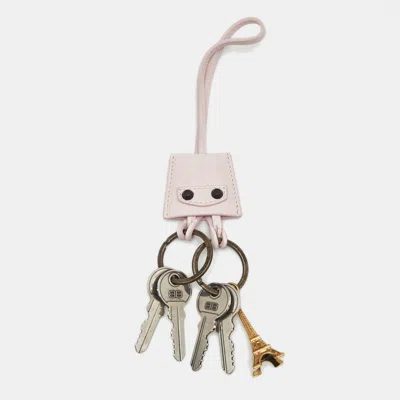 Pre-owned Balenciaga Le City Eiffel Pink Leather Bag Charm