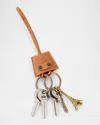 Balenciaga Le City Eiffel Tower Charm Keyring In Brown