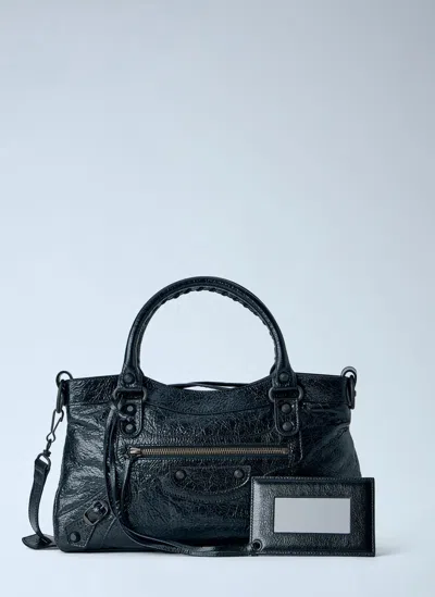 Balenciaga Le City First Handbag In Black