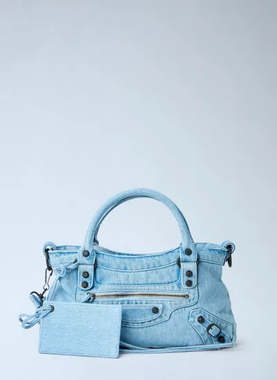 Balenciaga Le City First Handbag In Blue