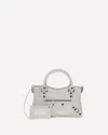 Balenciaga Le City Mini Leather Top-handle Bag In White