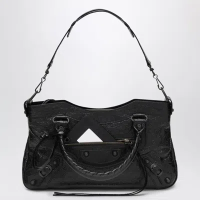 Balenciaga Le City First Lambskin Leather Handbag In Black