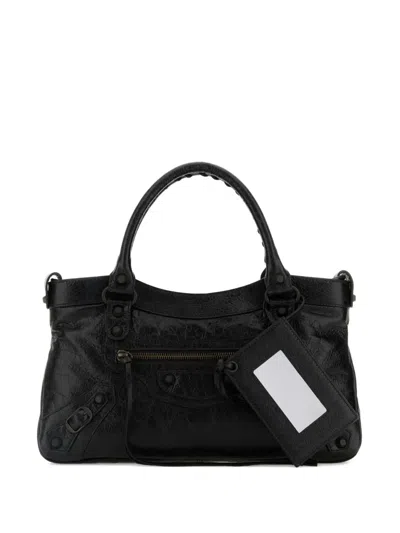 Balenciaga Le City First Leather Tote Bag In Black