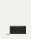Balenciaga Le City Flap Leather Wallet With Chain Strap In 1000 Black