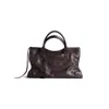 Balenciaga Le City Medium In Arena Lambskin Bags In Burgundy