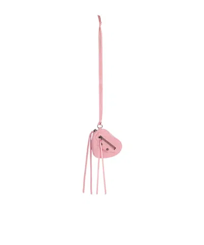 Balenciaga Le City Heart-shaped Box Pendant In Pink