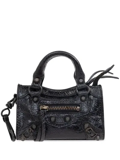 Balenciaga Le City Keychain In Black