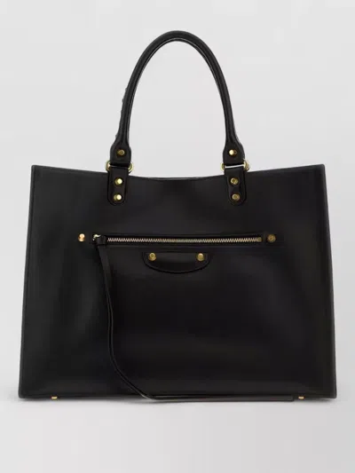 Balenciaga Large Le City Sleek Leather Tote Bag In Purple