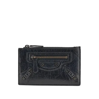 Balenciaga 'le City' Leather Cardholder Pouch In Black