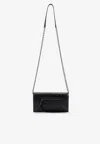Balenciaga Le City Leather Chain Clutch In Black