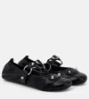 Balenciaga City Nappa Leather Ballet Flats In Black