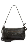Balenciaga Le City Leather Pouch On A Strap In Black
