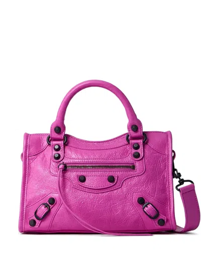 Balenciaga Le City Leather Stud-embellished Tote Bag