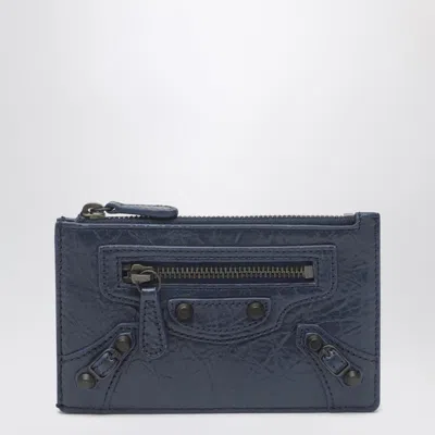 Balenciaga Le City Long Blue Card Holder And Coin Purse