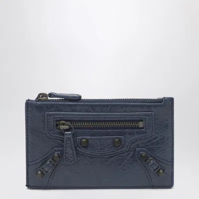 Balenciaga Le City Long Card Holder And Coin Purse In Blue