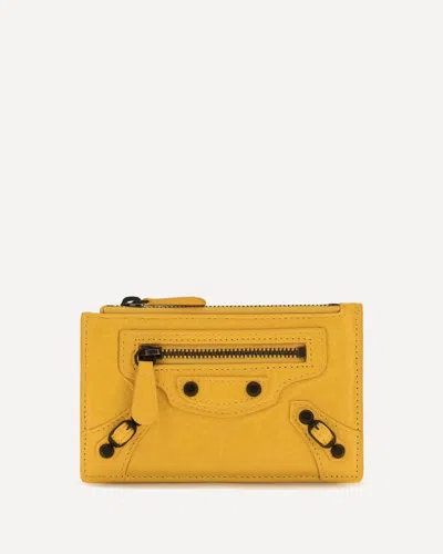 Balenciaga Le City Long Card Holder In Yellow