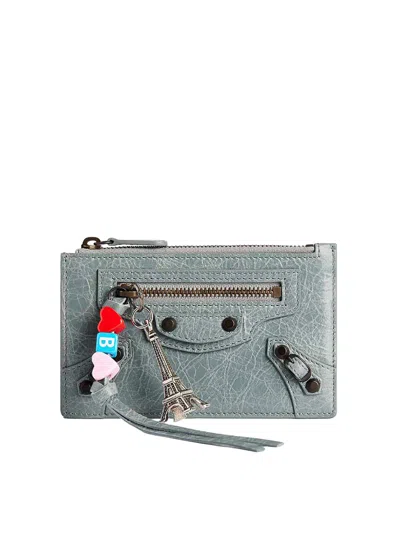 Balenciaga Le City Long Coin And Card Holder In Blue