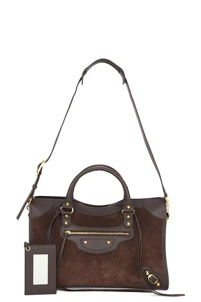 Balenciaga Le City Medium Bag In Brown