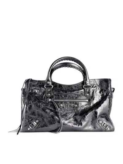 Balenciaga Le City Medium Bag In Steel Grey In Gray
