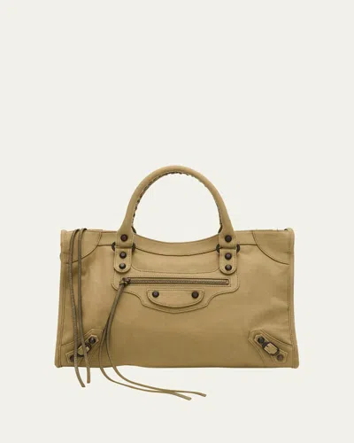 Balenciaga Le City Medium Canvas Top-handle Bag