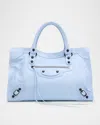 Balenciaga Le City Medium Crinkled Leather Top-handle Bag
