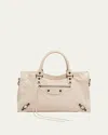 Balenciaga Le City Medium Crinkled Leather Top-handle Bag In Almond