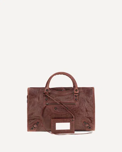 Balenciaga Le City Medium Handbag In Brown