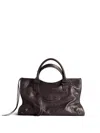 Balenciaga Le City Medium In Arena Lambskin Bags In Brown