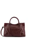 Balenciaga Le City Medium Crinkled Leather Top-handle Bag