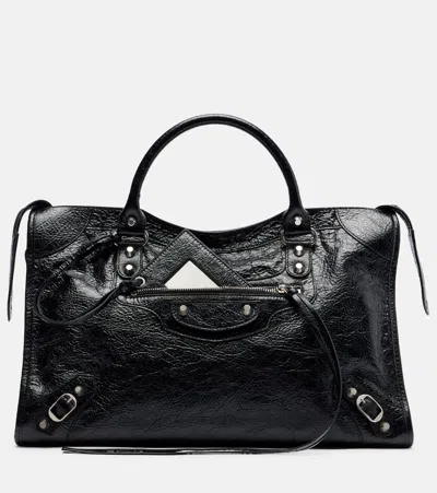 Balenciaga Le City Medium Leather Tote Bag In Le City Med Tote Lambskin
