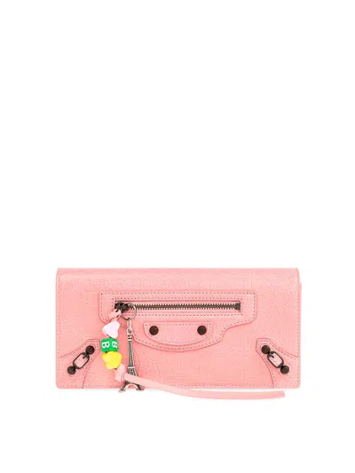 Balenciaga Le City Medium Long Wallet In Nude