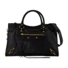 Balenciaga Medium Le City Crocodile-embossed Top-handle Tote Bag In Black