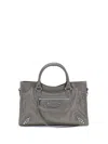 Balenciaga Medium Lambskin Shoulder Bag In Gray