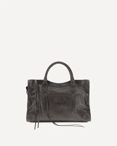 Balenciaga Le City Medium Shoulder Bag In Gray