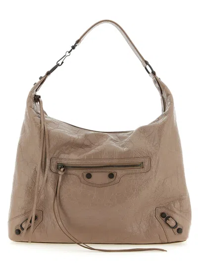 Balenciaga Le City Medium Shoulder Bag In Brown