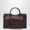 Balenciaga Women Dark Burgundy Le City Medium Bag In Burgundy