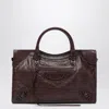 Balenciaga Women Dark Burgundy Le City Medium Bag In Red