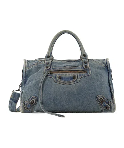 Balenciaga Le City Medium Tote Bag In Gray