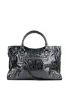 Balenciaga Le City Metallic-effect Top-handle Small Tote Bag
